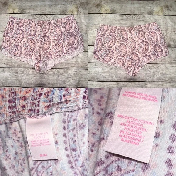 Bundle of 4 Victoria’s Secret Women’s Pajamas Shorts, Size Medium - Picture 5 of 6